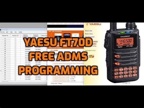 port for convenient <b>programming</b> and <b>software</b> updates, CTCSS/ DCS Operation, Automatic Power Off (APO) feature, RF Squelch, Transmitter Time Out Timer (TOT) and Busy Channel Lock-Out (BCLO). . Yaesu programming software download